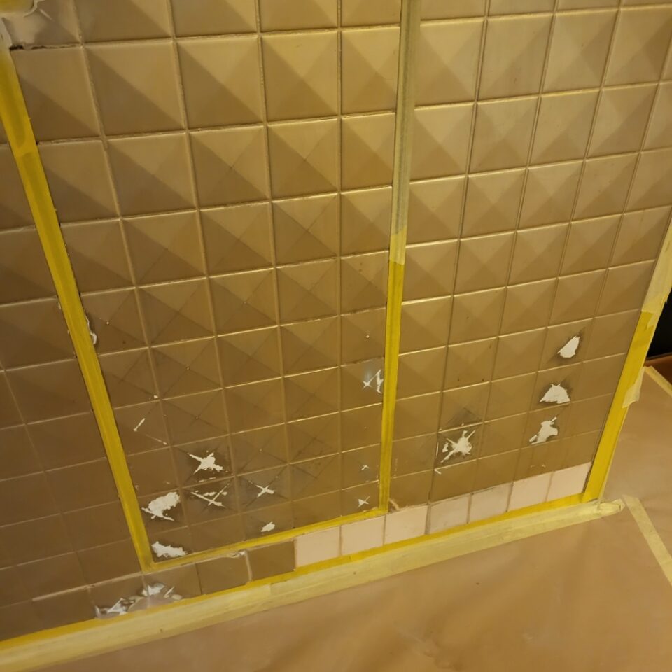 Tile Wall Repair Before